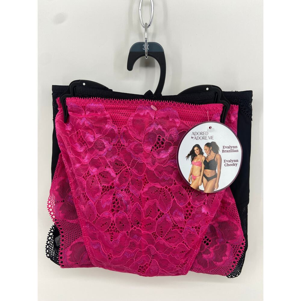 NWT Adored by Adore Me 2 PK Lace Floral Panties